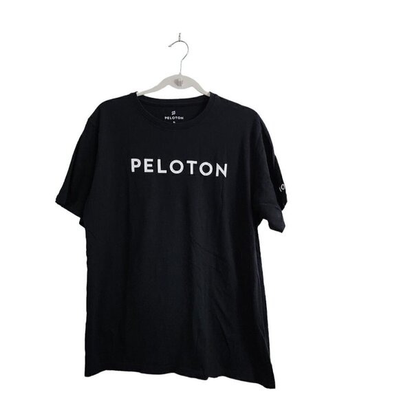Peloton Womens Top XL Black Crew Century 100 Ride‎ Cotton T-Shirt Short Sleeve - Picture 1 of 10